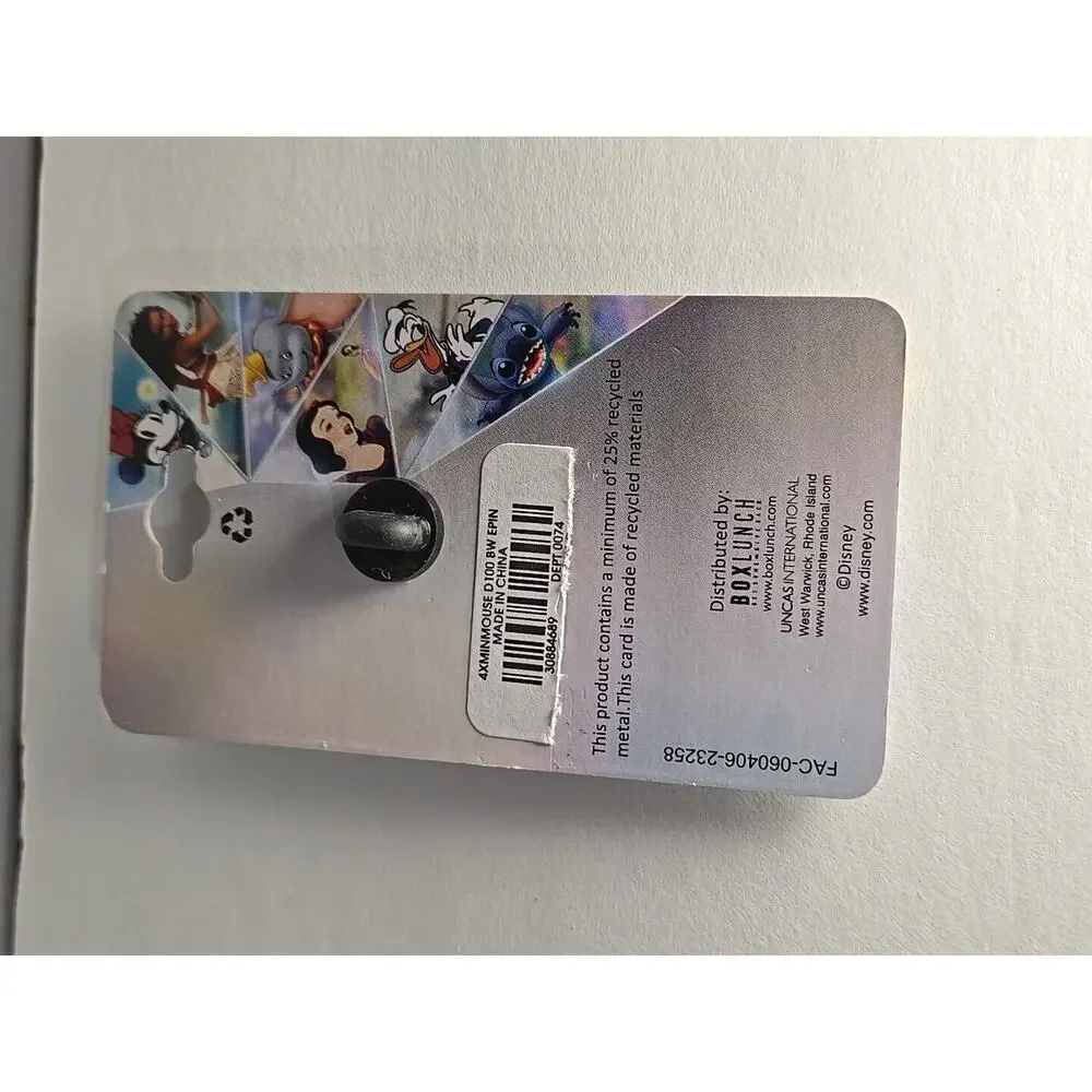 Minnie Mouse Metal Enamel Pin! NEW ON CARD! Loungefly Disney 100 Anniversary